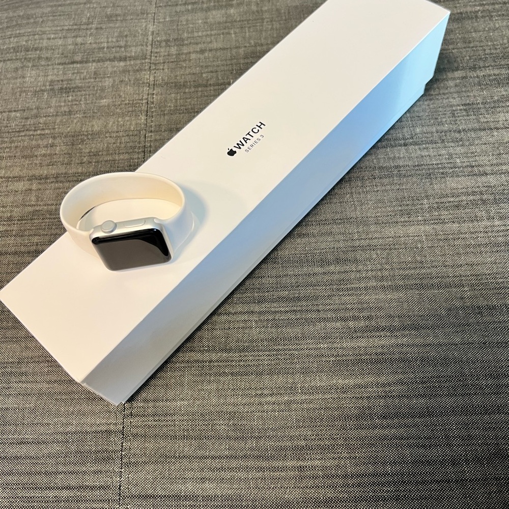 Apple Watch Series 3 with White Band